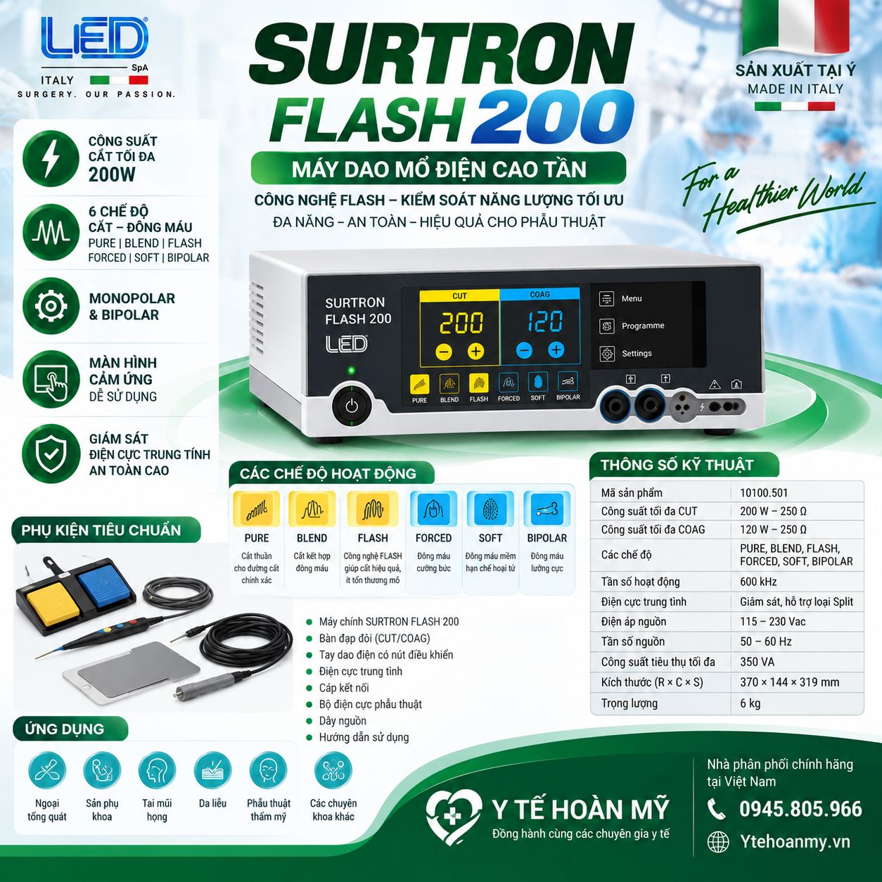 Dao mổ điện cao tần Surtron Flash 200